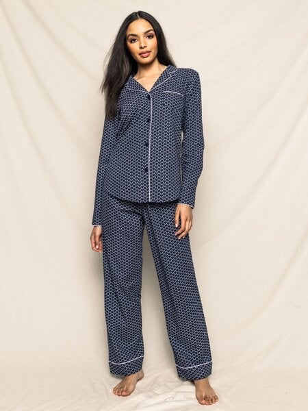 Women's Silk Pajama Set in Bengal Stripe – Petite Plume