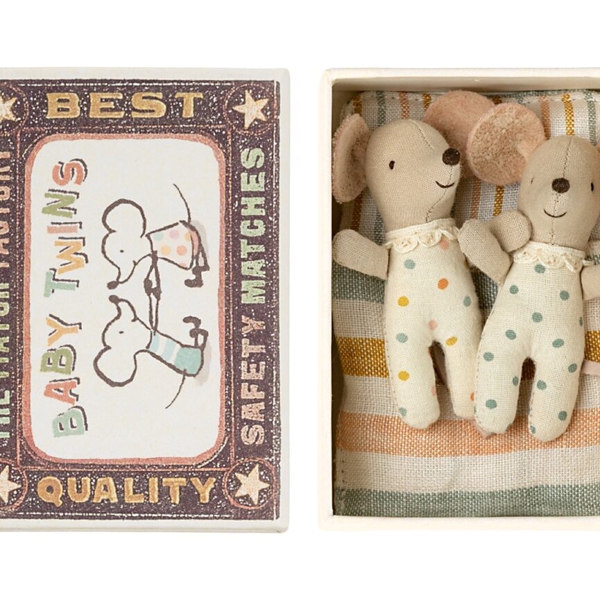Twins, Baby mice in matchbox new 2023