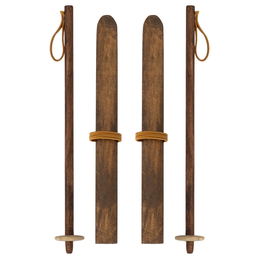 Ski and ski poles, Big sister & Big brother