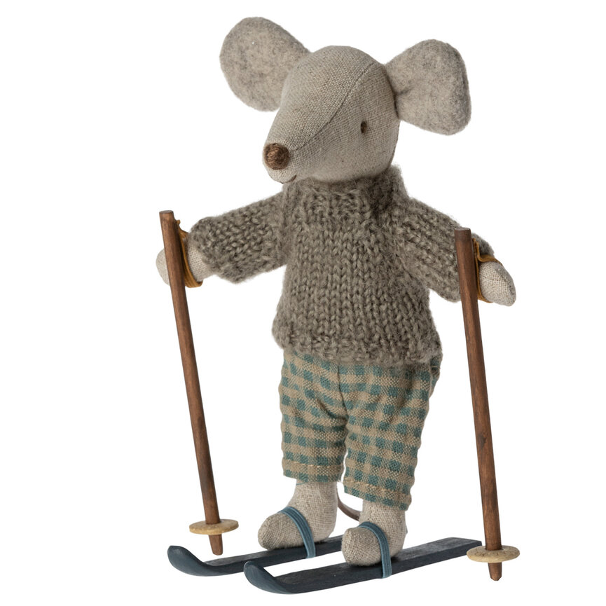 Winter mouse with ski set, Big  brother