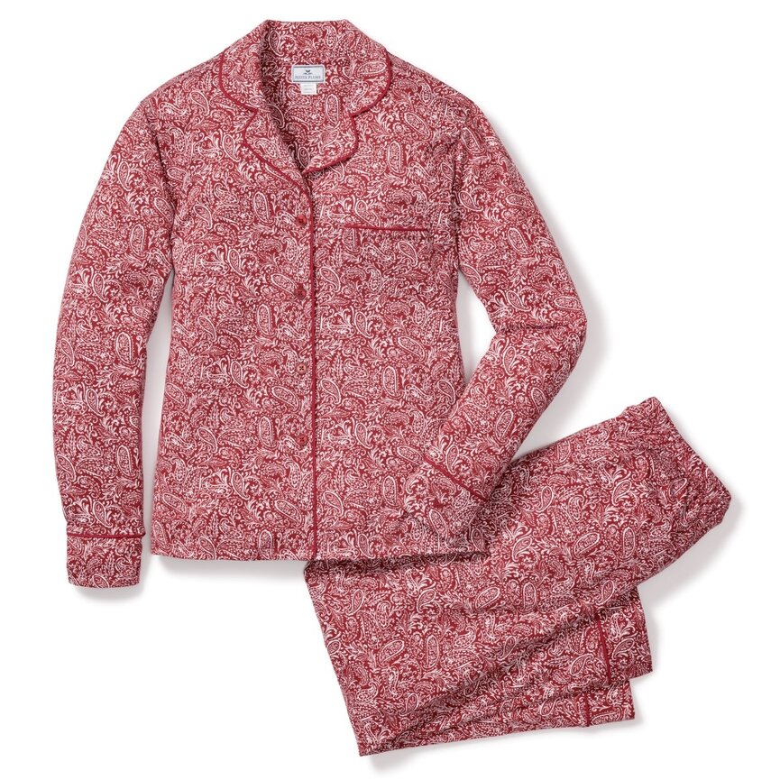 PP Luxe Pima Cotton Bordeaux Paisley Pajama Set