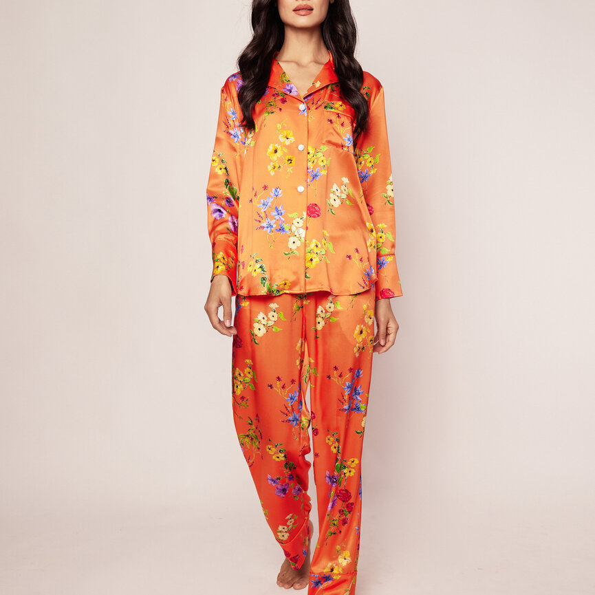 PP Women's Brilliant Botanical Silk Pajama Set