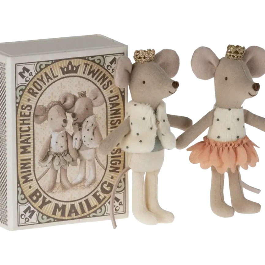 Royal Twins Mice, Little Sister & Brother in a box