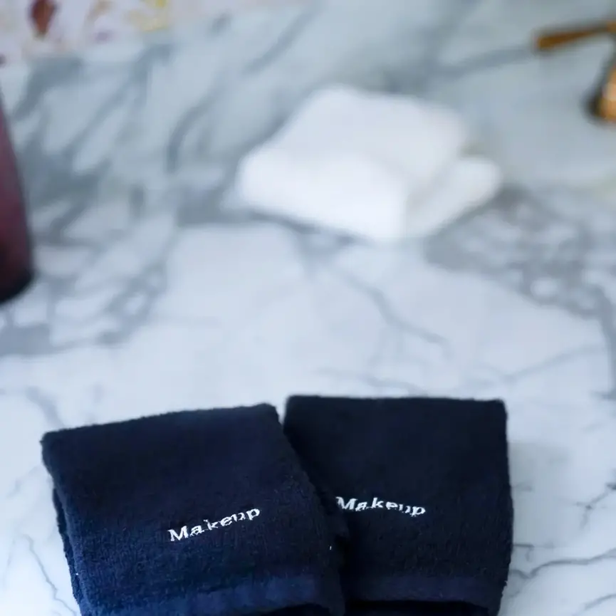 Black Makeup Washcloths set (2)