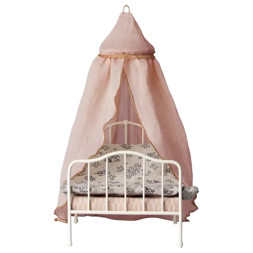 Maileg Mini Canopy Bed- Rose