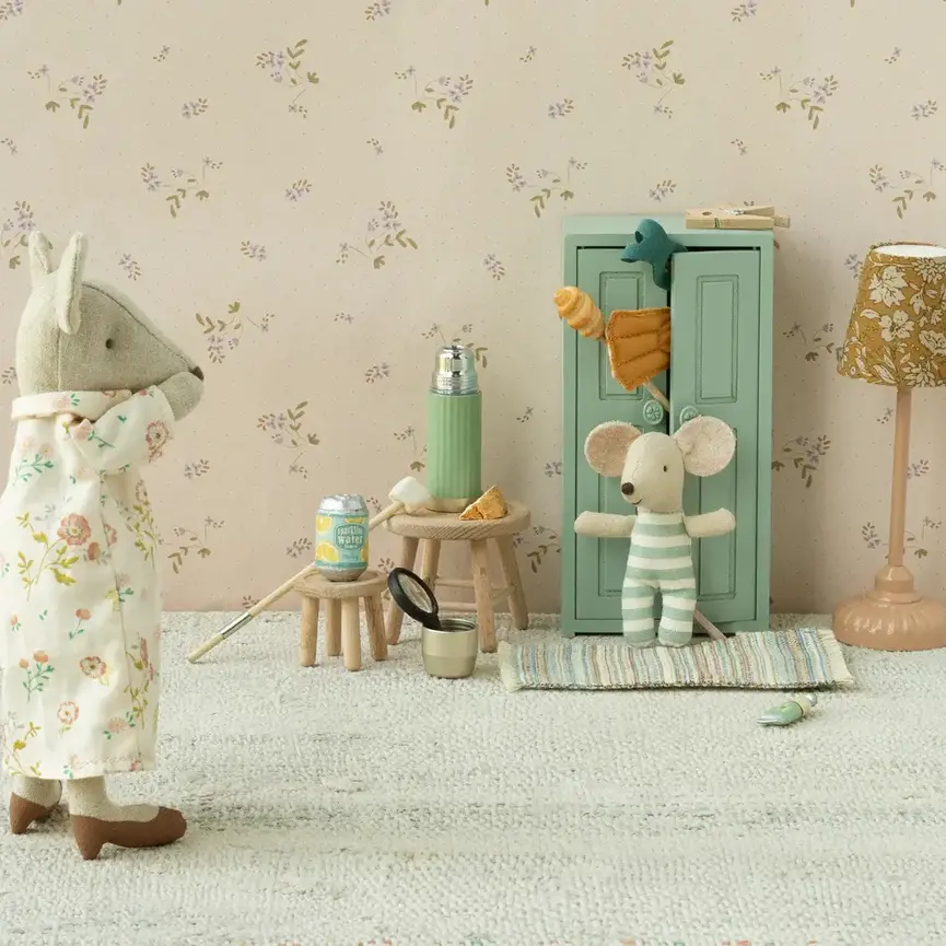 Maileg Closet, Mouse- Soft Blue