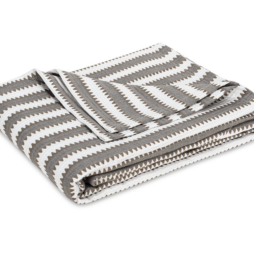 APOLLO STRIPE MATELASSÉ COVERLET