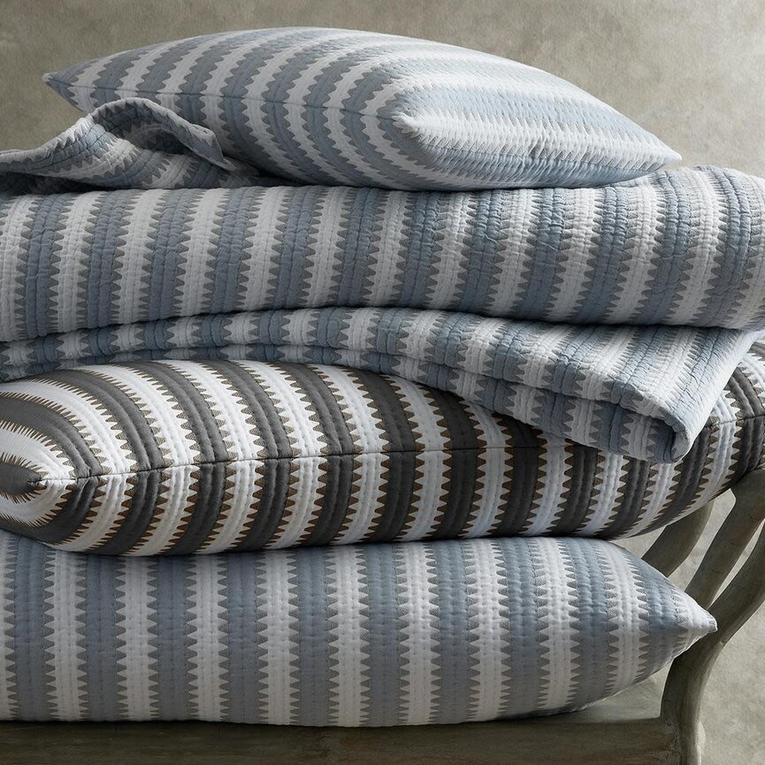 APOLLO STRIPE MATELASSÉ COVERLET