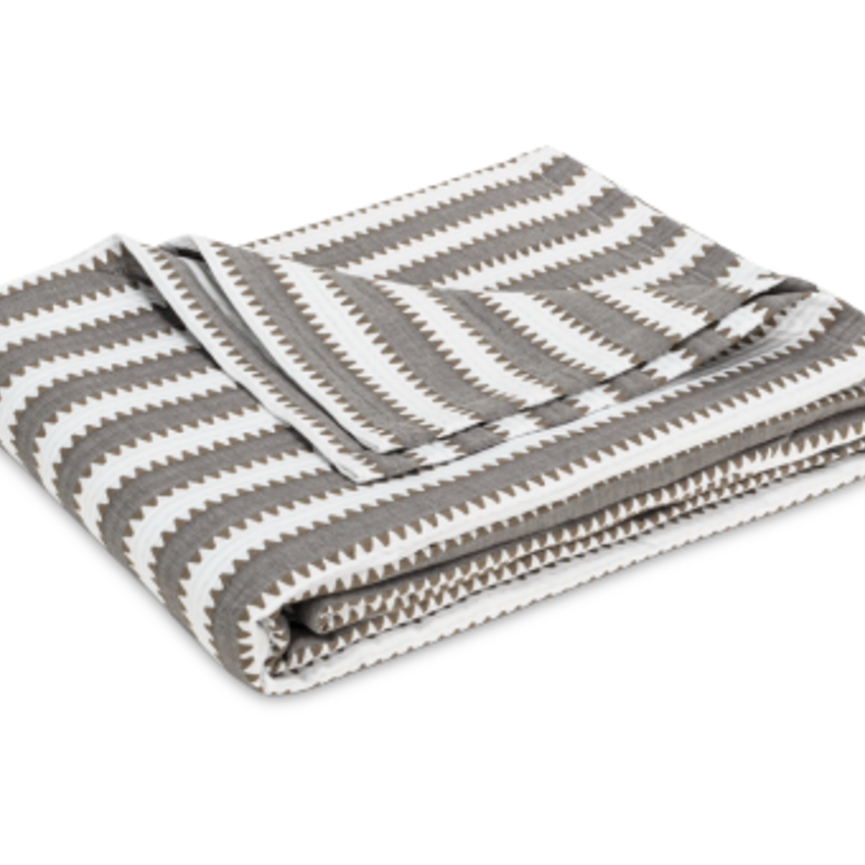 APOLLO STRIPE MATELASSÉ COVERLET
