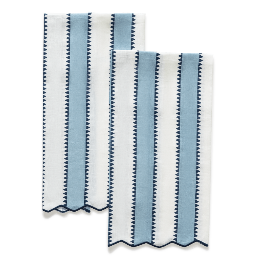 Apollo Stripe Guest Towel- set of 2