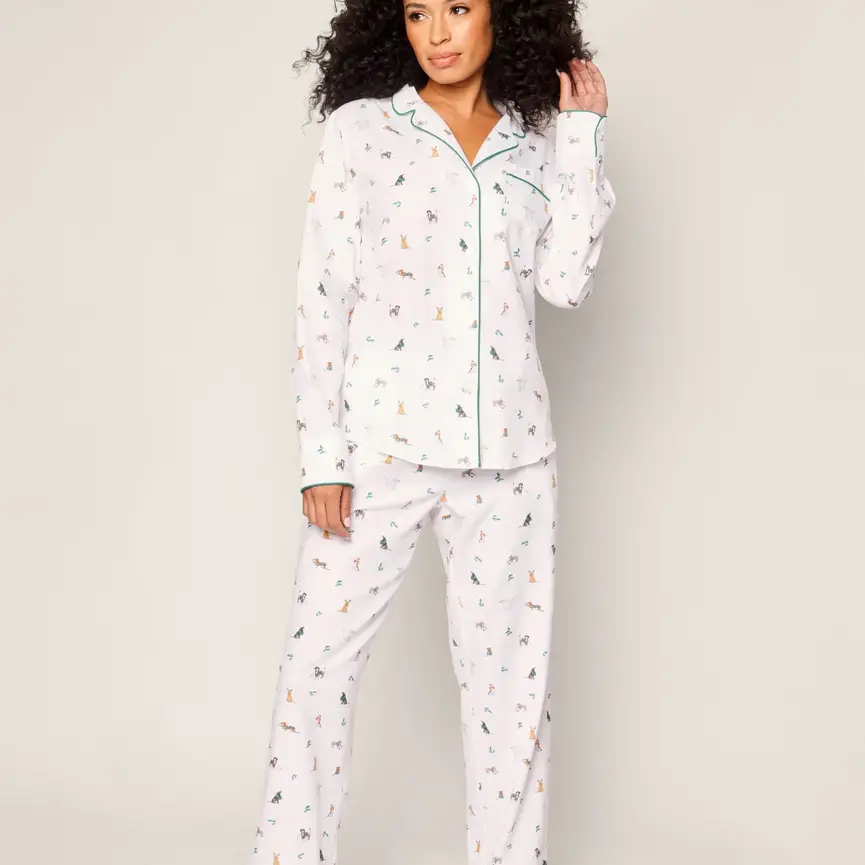 PP Women's Luxe Pima Jingle Paws Pajama Set