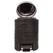 Rattan Round Wastebasket w/metal lid