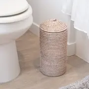 Rattan Double Toilet Roll Holder