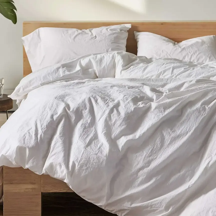 Organic Crinkled Percale Sheet Set