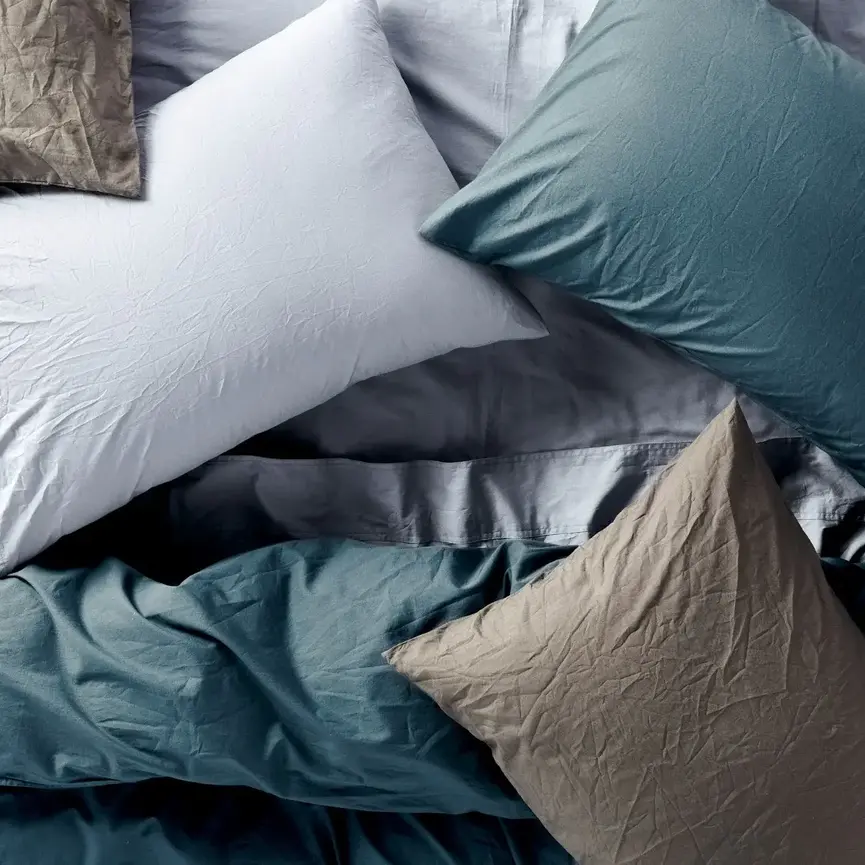 Organic Crinkled Percale Sheet Set