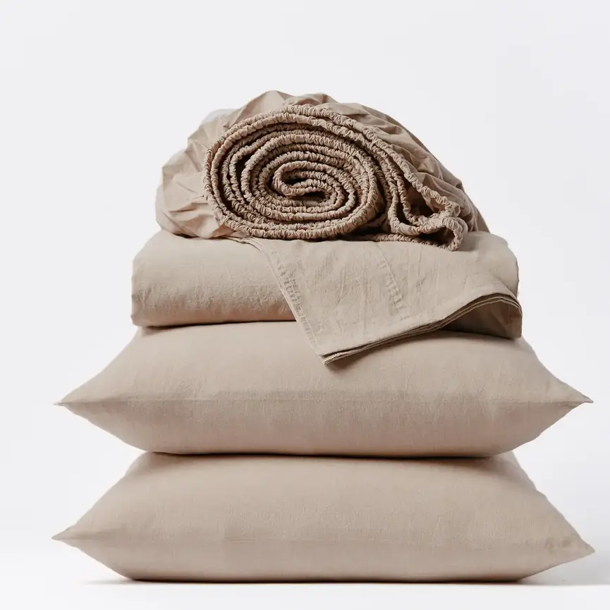 Organic Crinkled Percale Pillow Cases