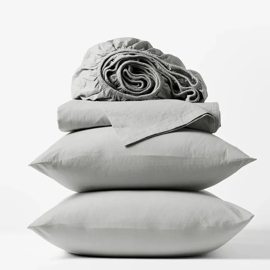 Organic Crinkled Percale Pillow Cases