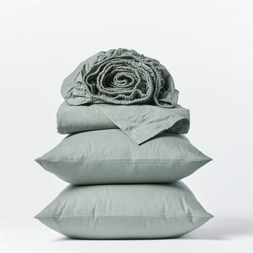Organic Crinkled Percale Pillow Cases