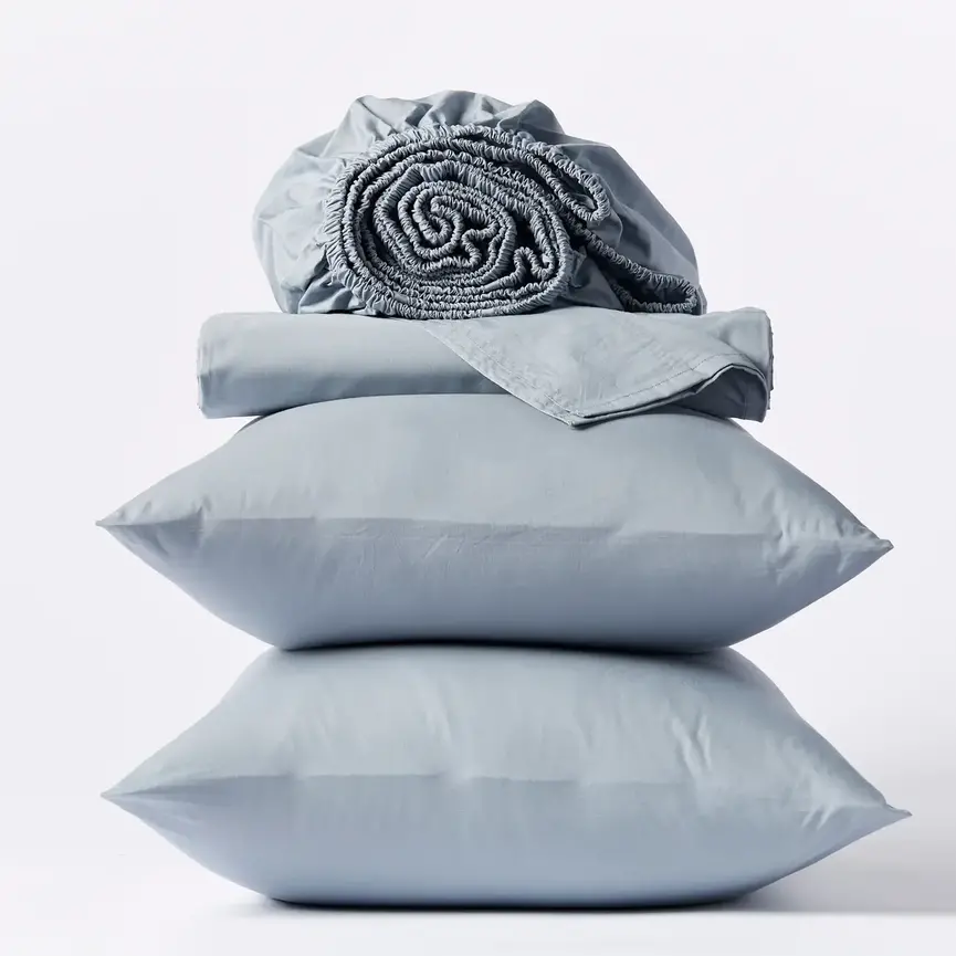 Organic Crinkled Percale Pillow Cases
