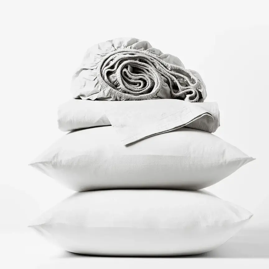 Organic Crinkled Percale Pillow Cases
