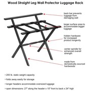 Wood Wall Protector Luggage Rack