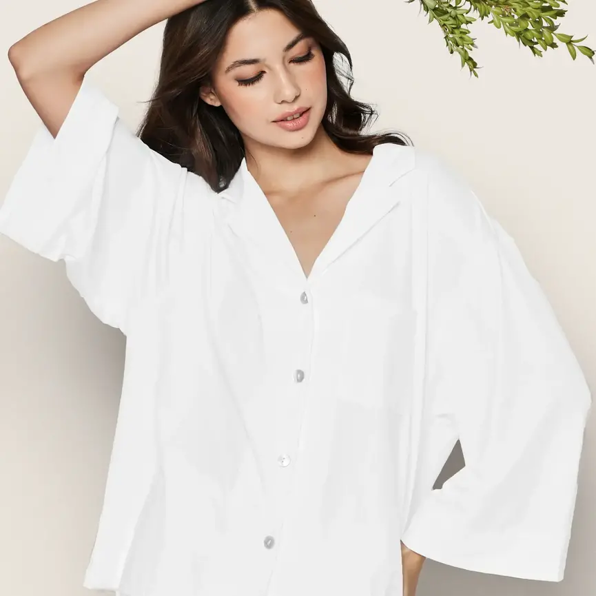 The Olivia Wide Leg Pima Pajama Set