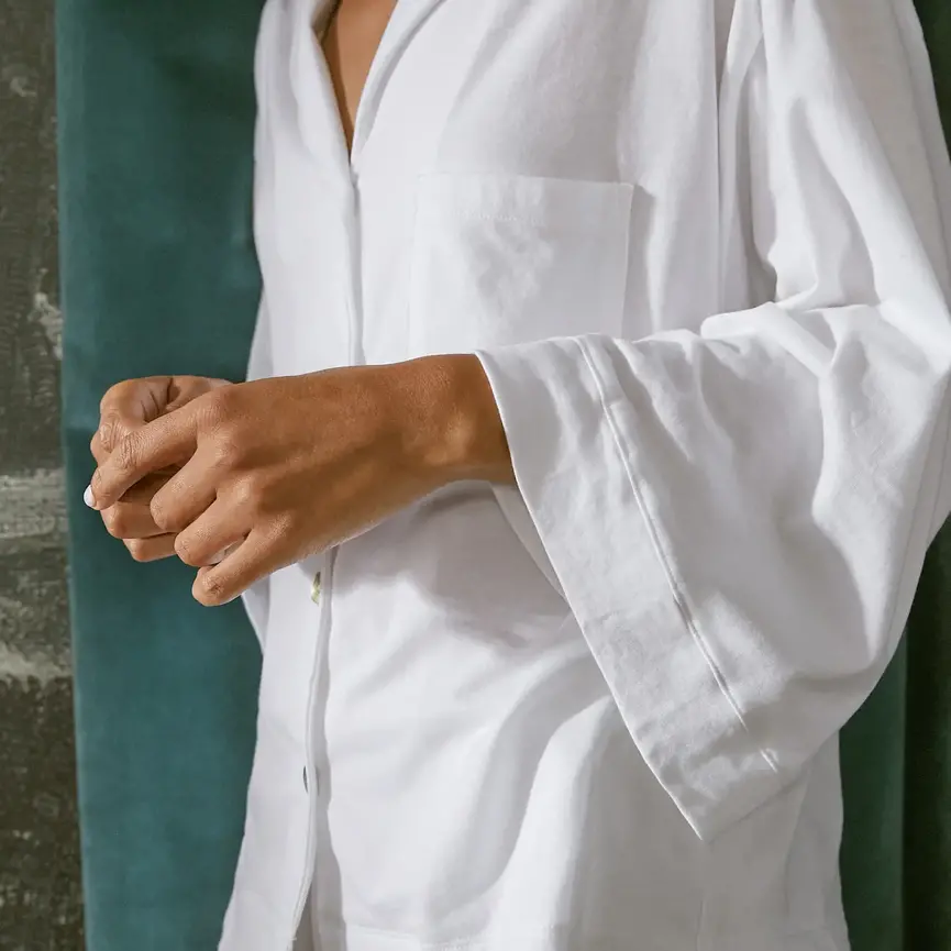 The Olivia Wide Leg Pima Pajama Set