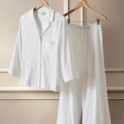 The Olivia Wide Leg Pima Pajama Set