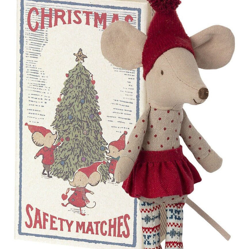 Christmas Mouse in Matchbox