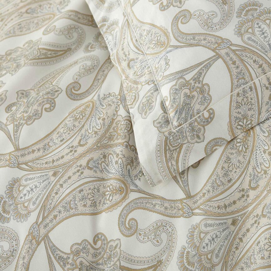 PA Classic Printed Paisley Pearl Duvet