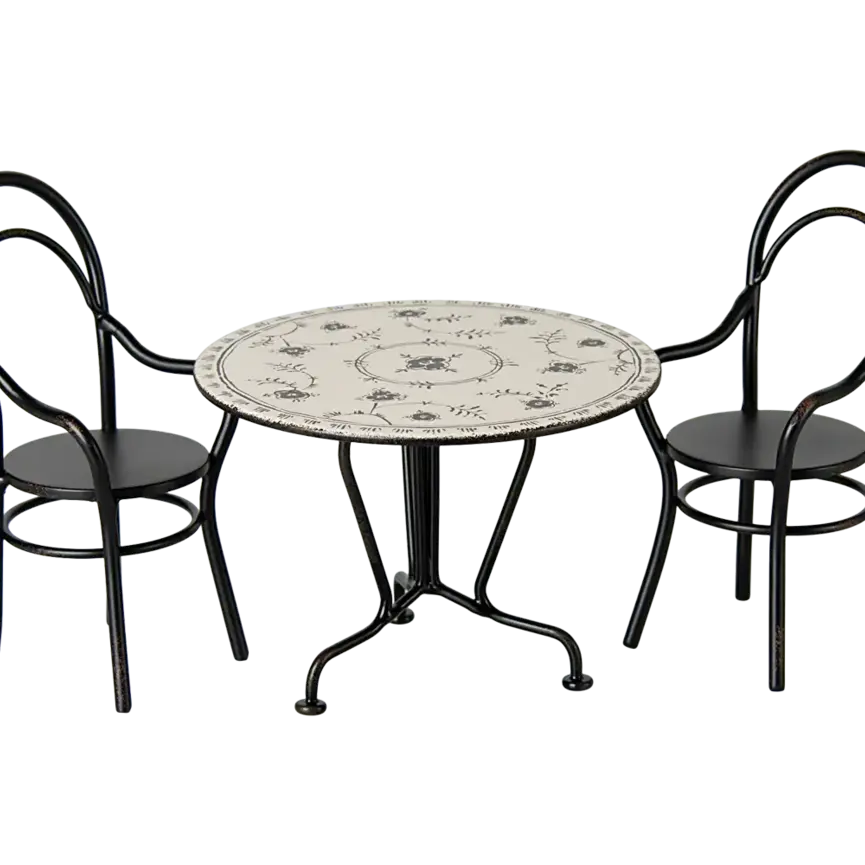 Dining Table Set w. 2 chairs, Miniature