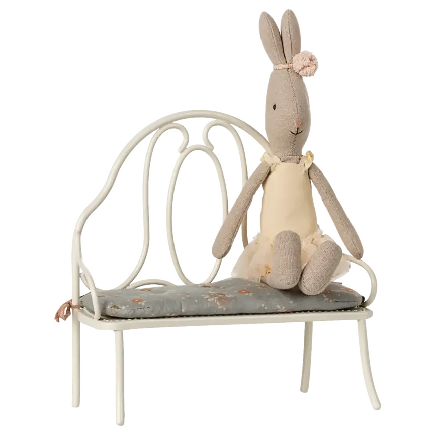 Vintage Bench, Miniature- Off White