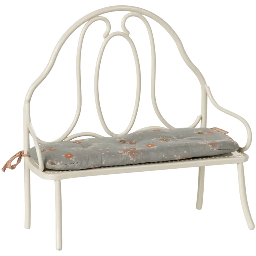 Vintage Bench, Miniature- Off White
