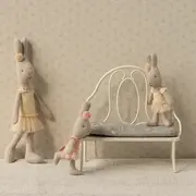 Vintage Bench, Miniature- Off White