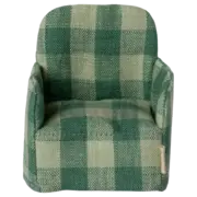 Folding Chair, Mouse- Green Check