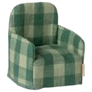 Folding Chair, Mouse- Green Check