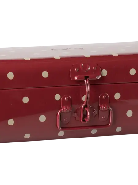 Storage suitcase, Small-Red With Dots