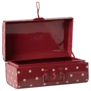 Storage suitcase, Small-Red With Dots