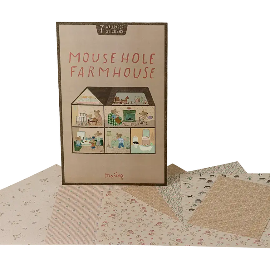 Maileg Wallpaper Mouse hole Farmhouse