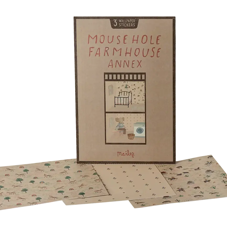 Maileg Wallpaper Mouse hole Farmhouse- Annex