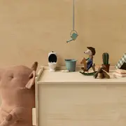 Maileg Cowboy Mouse on Rocking Horse