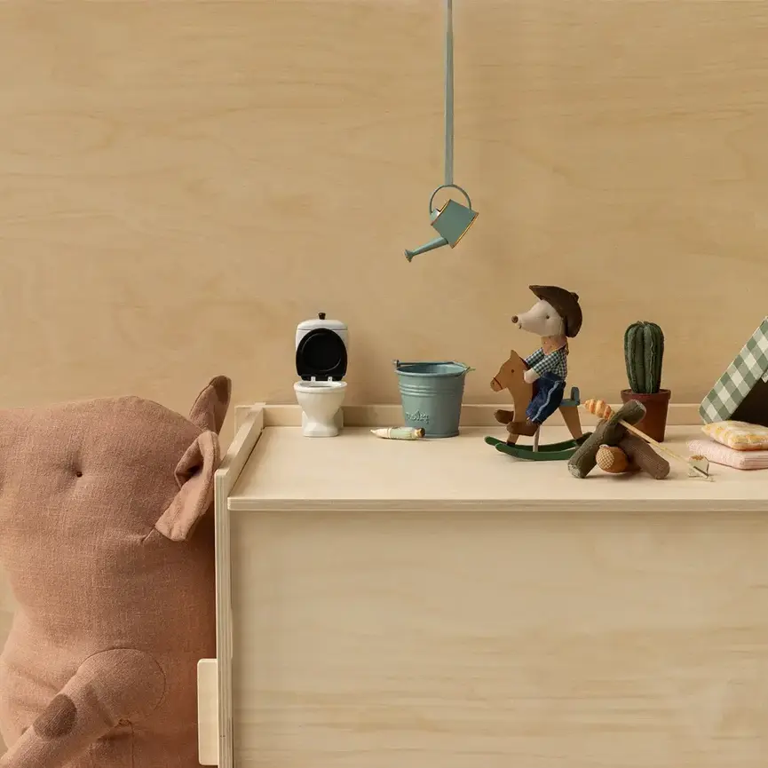 Maileg Cowboy Mouse on Rocking Horse