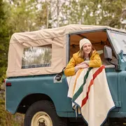 Chappywrap Vintage Center Stripe Blanket- 60 x 80