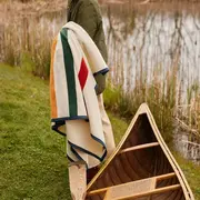 Chappywrap Vintage Center Stripe Blanket- 60 x 80