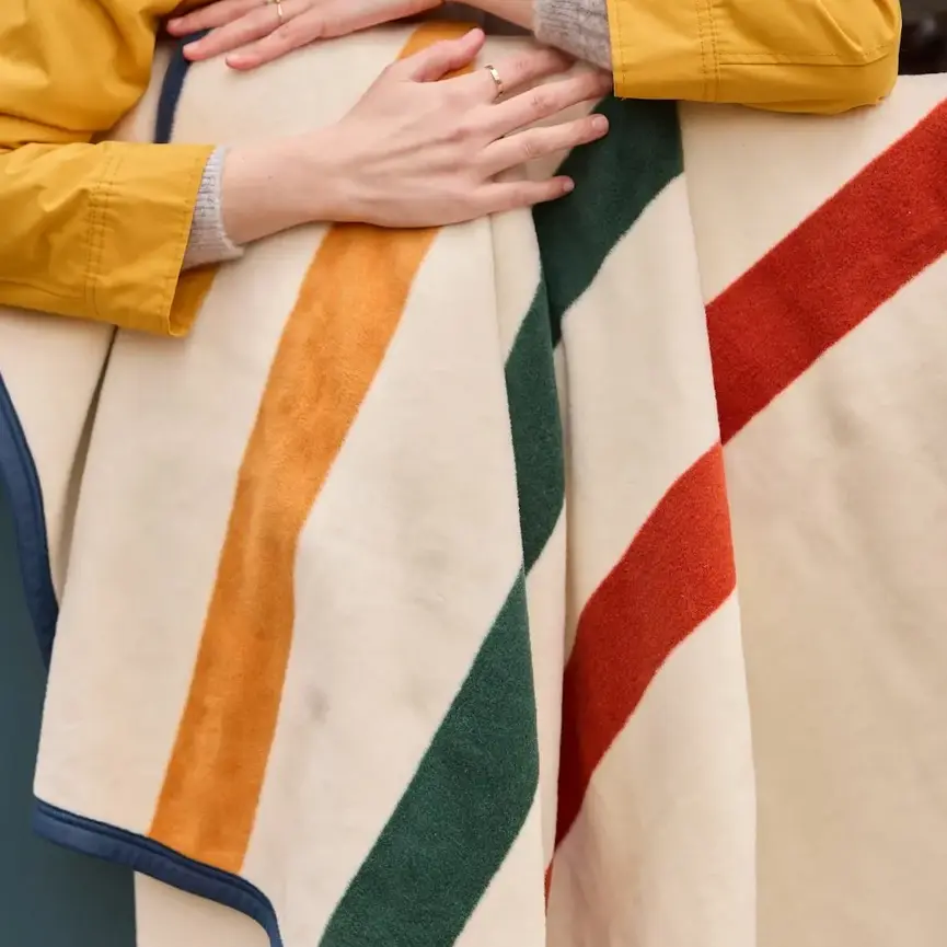Chappywrap Vintage Center Stripe Blanket- 60 x 80