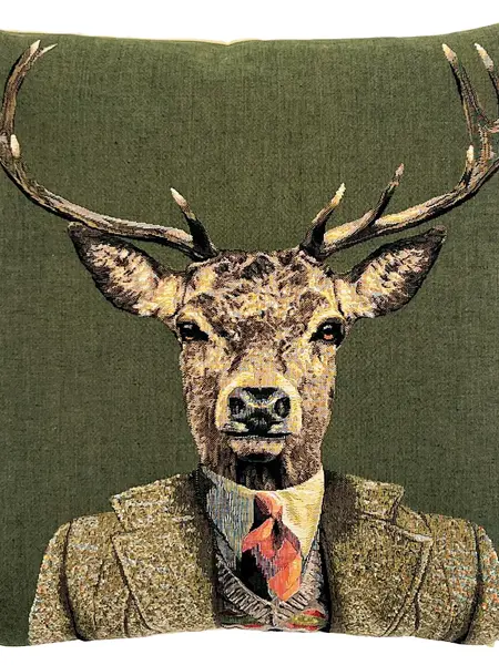 Decorative Pillow Cover-Anthropomorphic Stag