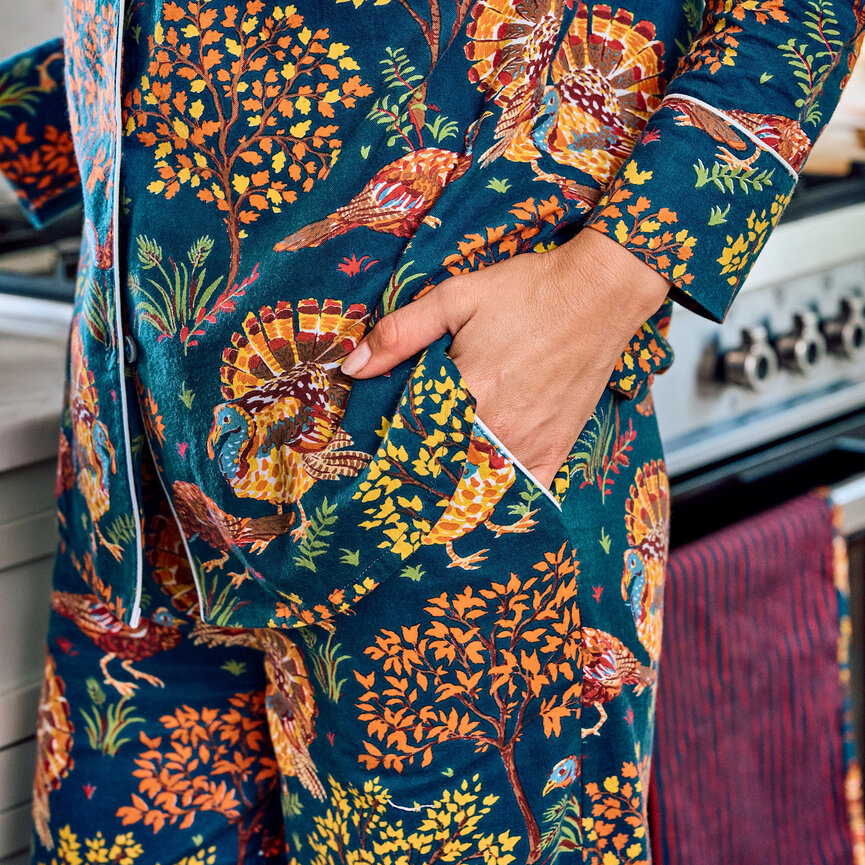 Turkey Trot - Lightweight Flannel Long PJ Set