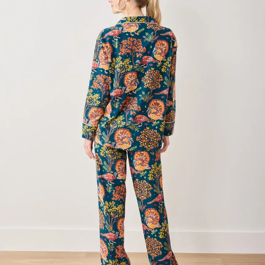 Turkey Trot - Lightweight Flannel Long PJ Set