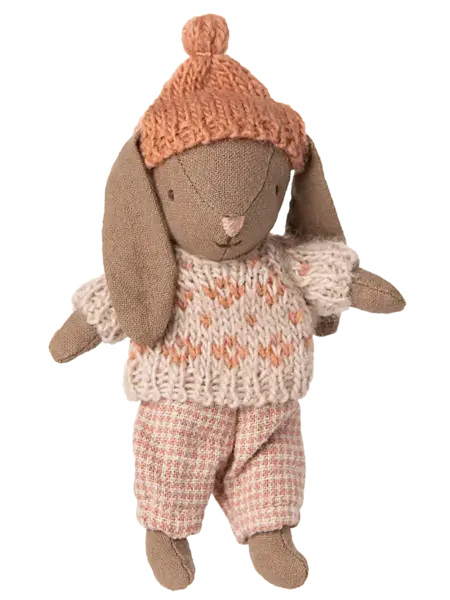 Maileg Winter Bunny Brown Rose