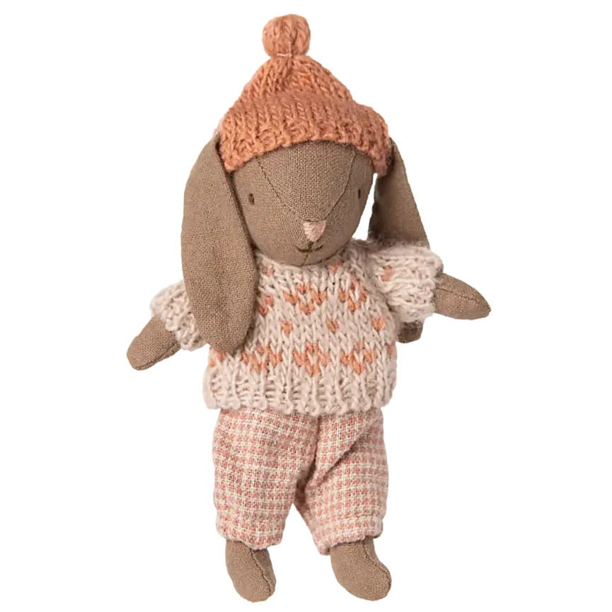 Maileg Winter Bunny Brown Rose